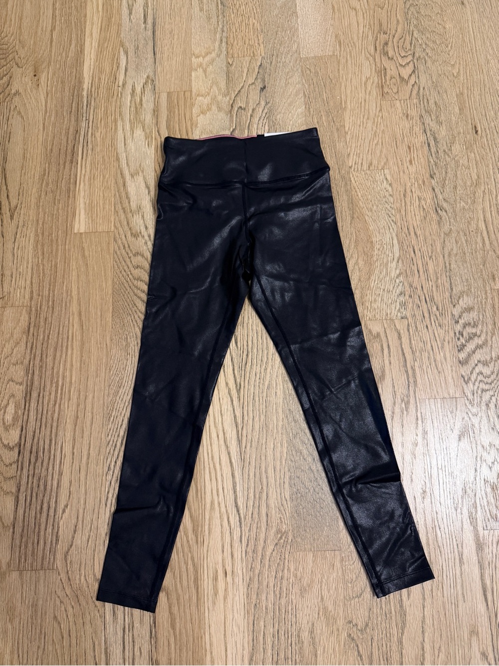 Black Shiny Leggings Small